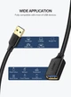 Кабель UGREEN US129 USB 3.0 Extension Male to Female Cable 1m Black UGR-10368 - зображення 2