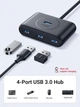 Хаб UGREEN CR113 USB 3.0 Hub 1m (Black) (UGR-20291) (UGR-20291) - изображение 5