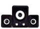 Колонки SPEAKER FT-202 для ноутбука и компьютера акустика 2.1 с сабвуфером Чёрные - изображение 1