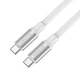 Кабель зарядки BOROFONE BX82 Type-C to Type-C 60W/3A/1m Білий - изображение 1