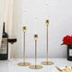 Набор высоких металлических подсвечников 3 предмета Gold Dream Dishes - изображение 2