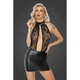 Мини-платье с кружевом Noir Handmade F279, виниловое, черное, L - изображение 1