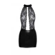 Мини-платье с кружевом Noir Handmade F279, виниловое, черное, L - изображение 4