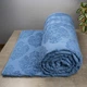 Простынь-покрывало жаккардовое махровое 100% Хлопок GM TEXTILE 190x200см 400г/м2 (Голубой) - изображение 1