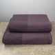 Комплект махрових рушників Вафельний Бордюр 2шт GM Textile 50х90см, 70х140см 500г/м2 (Темний Виноград) - зображення 1