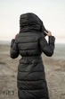 Женское зимнее длинное пальто Fodarlloy XXL черное 70682 - изображение 3