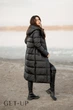 Женское зимнее длинное пальто Fodarlloy XL черное 90682 - изображение 12