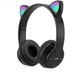 Бездротові навушники «Котячі вуха» з мікрофоном, Bluetooth-навушники Cat Ear P47, чорні - зображення 1