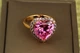 Кільце Xuping Jewelry серце океану з рожевим каменем р 17 золотисте - зображення 2