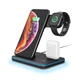 Беспроводная зарядка 3 в 1 Fast Charge Zhongtian Black - изображение 11