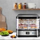 Сушарка харчова для овочів фруктів грибів м'яса Sternhoff SDH141 550 Вт 5 рівнів Сіро-чорна - зображення 5