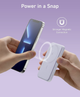 Магнитная батарея Anker 621 Magnetic Magsafe Powerbank 5000mAh iPhone 17/17 Pro/17 Pro Max, iPhone 16/15/14/13/12 Series Purple (A1610) - изображение 6