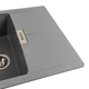 Гранитная мойка для кухни Platinum 6250 ZIRKONE матовый серый металлик - изображение 3
