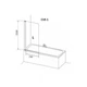Шторка стеклянная для ванны распашная 150x80см RAVAK CHROME CVS1-80 L стекло прозрачное 6мм профиль белый 7QL40100Z1 - изображение 2