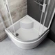 Поддон для душевой кабины RAVAK Sabina LA 90x90x42см полукруглый акриловый без сифона белый A217001020 - изображение 5