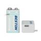 Акумулятор Крона 9V 6F22 (Батарейка Крона) із зарядкою від TYPE-C Beston 1000mAh - зображення 7