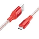 Кабель USB Borofone BX96, USB to MicroUSB, 1m, красный - изображение 1
