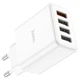 Сітчастий зарядний пристрій HOCO C102A Fuerza QC3.0 four-port charger White - зображення 2