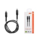 Кабель зарядки/синхронизации 2E 2E-CCCCAL-WH USB-C-USB-C 1м 240Вт плетеный черный - изображение 3