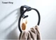 Кольцо для полотенца Lamber 913LL Черный - изображение 1