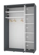 Шкаф-купе двухдверный Комфорт Мебель 160*60*210 см Графит ДСП + Зеркало Стандарт - изображение 2