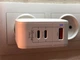 Сетевое зарядное устройство Vokamo 2xType-C, 1xUSB Spow GaN 66W White (VKM30031) - изображение 5