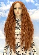 Парик на сетке Lace Wig Super Lily № 130T рыжий, 80 см, термостойкое волокно - изображение 3