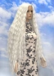 Перука на сітці Lace Wig Bohemian №1001E довгий платиновий блонд, 105 см, термостійке волокно - зображення 6