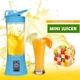 Фитнес блендер беспроводной A-Plus Juice Mixer 400мл, Powerbank 2000мАч, 4 ножа Голубой - изображение 3