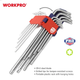 Набір ключів шестигранних метричних з довгим важелем WORKPRO (9шт.) TORX S2 PRO WP222003 - зображення 3