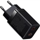 Мережевий зарядний пристрій Baseus Super Si Pro Quick Charger Type-C+USB 30W адаптер зі швидкою зарядкою black - зображення 4