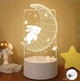 Настільний декоративний LED світильник-нічник, декоративна 3D лампа, дитячий нічник, дитяча нічна лампа, дитячий подарунок з LED ефектом 10*18 см Z-584 - зображення 9