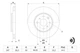 Тормозные диски BOSCH 0986479239 Peugeot 108, 107, 206; Citroen C1 435120H040, 435120H020, 435120H010 - изображение 5