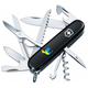 Ніж Victorinox Huntsman Ukraine Black Голуб Миру Жовто-Блакитний (1.3713.3_T1036u) - зображення 1