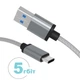 Кабель USB 3.0 - USB Type-C 3A 0.5 м Серый (DTC05M-G) - изображение 3