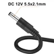 Кабель для WiFi роутера USB - DC 12V 5.5x2.1 мм 1 м Чорний (UDC12V) - зображення 5