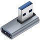 Кутовий адаптер USB male - USB female USB3.0 3A 90 градусів (A90GU3GR) - зображення 1