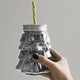 Новорічний джар з кришкою і трубочкою "Ялинка", 550мл / Стакан у формі ялинки Білий - зображення 1