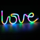 Неоновый светильник Neon Lights "Любовь" Ночник декоративный настенный LED лампа (USB, 3хАА) Разноцветный - изображение 1
