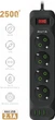 Сетевой фильтр-удлинитель Aura Energy на 4 розетки,3 USB-A + USB-C (PD) 2 м Black (AUEMFP43PD2MB) - изображение 2