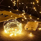 Гирлянда на батарейках 3м желтая теплое свечение 30 Led лед лампочек - изображение 3