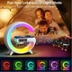 Настольная смарт лампа-ночник G-Smart RGB 15W Light Sound Machine с беспроводной зарядкой Bluetooth-колонкой и часами. - изображение 2