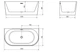 Ванна пристенная MEXEN OVAL 150x75 WHITE акриловая - изображение 6