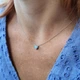 Серебряная подвеска Сердце с Голубым Опалом серебро 925 покрыто родием пк20пг/1185 0.50гг - изображение 2