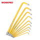 Набор ключей шестигранных метрических с длинным рычагом WORKPRO 9шт. TORX CR-V PRO PLUS WP222008 - изображение 5