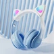 Наушники с котячими ушками CAT STN-28 PRO (White-Blue) - изображение 1