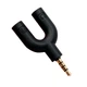 Переходник U-образный Alitek 4 пин 3.5 Jack - 2x3.5 Jack (M-F) аудио + микрофон (480970) - изображение 2