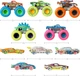 Набор машинок из 10 шт. Монстр-трак Hot Wheels Monster Trucks Светящиеся в темноте 1:64 (HCB57) - изображение 3