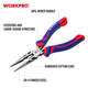 Длинногубцы прямые WORKPRO 160 мм CR-V PRO PLUS WP231020 - изображение 2
