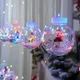 Светодиодная гирлянда штора Шарики с росой Фигурки Дед Мороз 10 шт LED 3х0.8 м - изображение 3